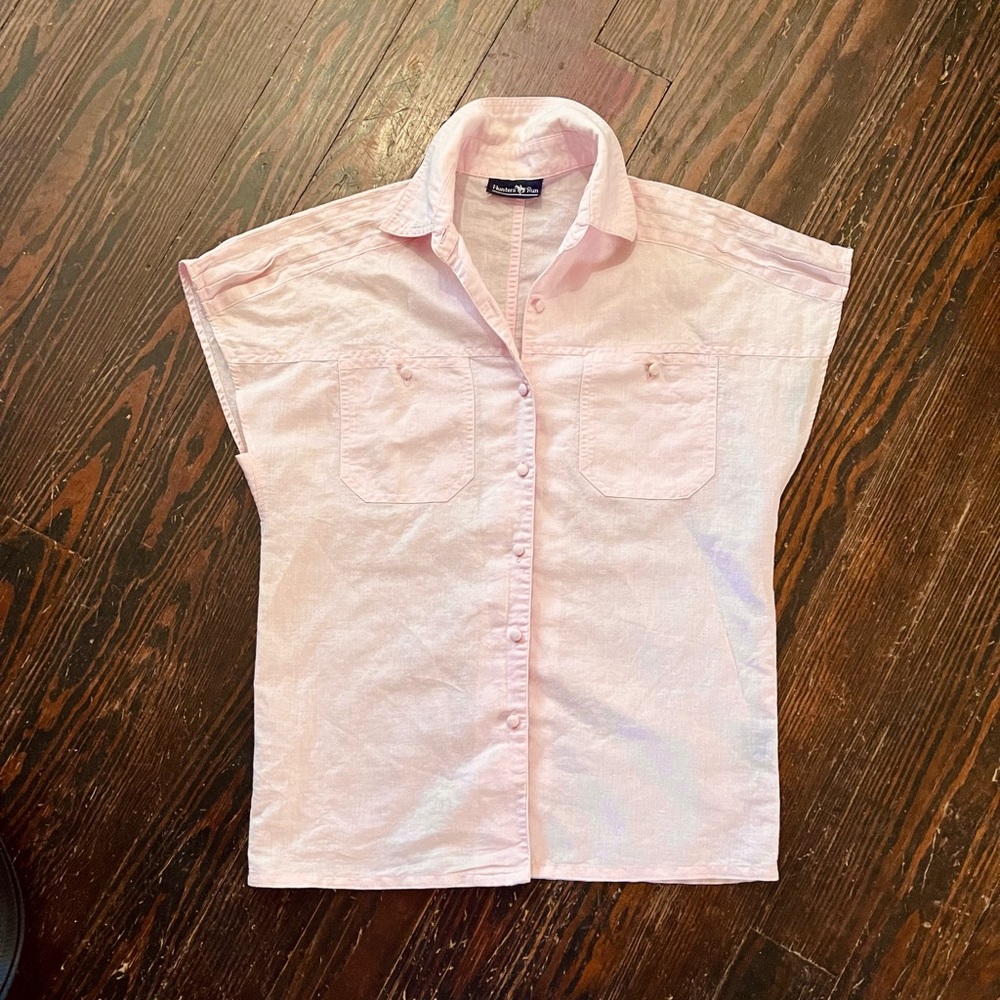 Vintage Pink Button-Up Top
